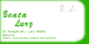 beata lurz business card